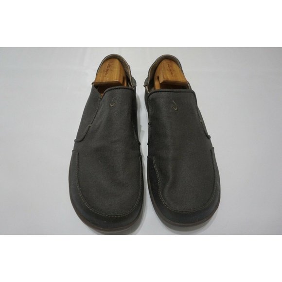Olukai Nohea Canvas Gray Slip On Mens Casual Shoes main image 5